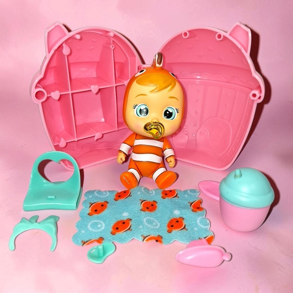 Cry Babies Magic Tears Bottle House IMC Toys Orange Fish Clownfish Doll Set 2019